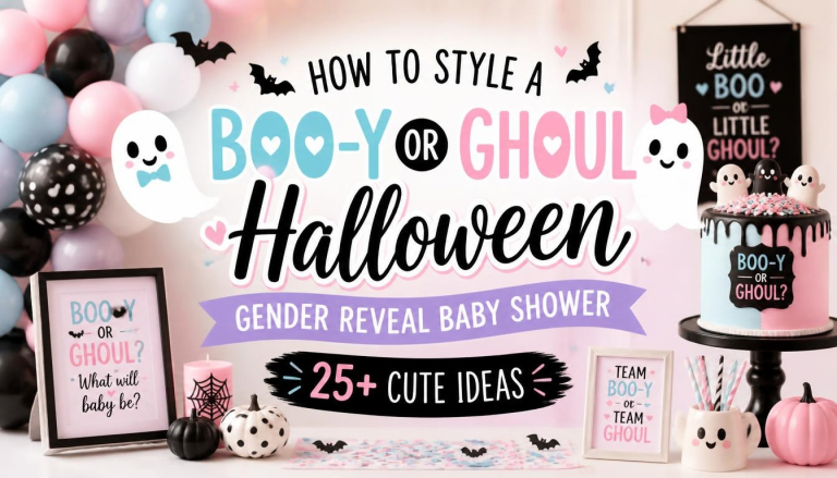 How to Style a Boo-y or Ghoul Halloween Gender Reveal Baby Shower: 25+ Cute Ideas
